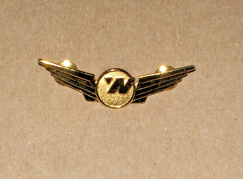 Northwest Airlines Metal Flight Attendant Employee Uniform Crew Pinback Wings Northwest Airlines Metal Flight Attendant Employee Uniform Crew Pinback Wings