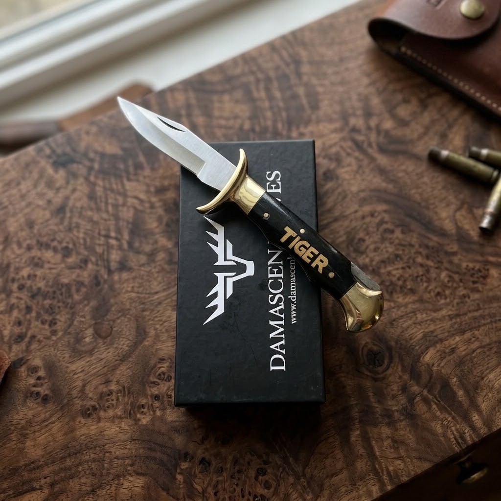 Tiger Folding Pocket Knife 3.5
