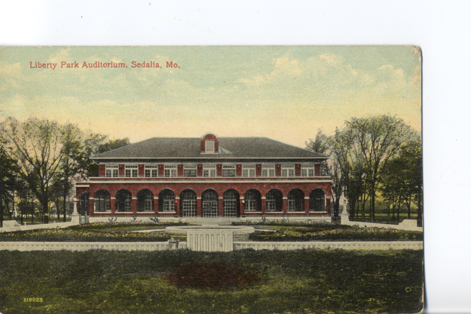 Liberty Park Auditorium, Sedalia, Mo. Missouri Postcard #218023