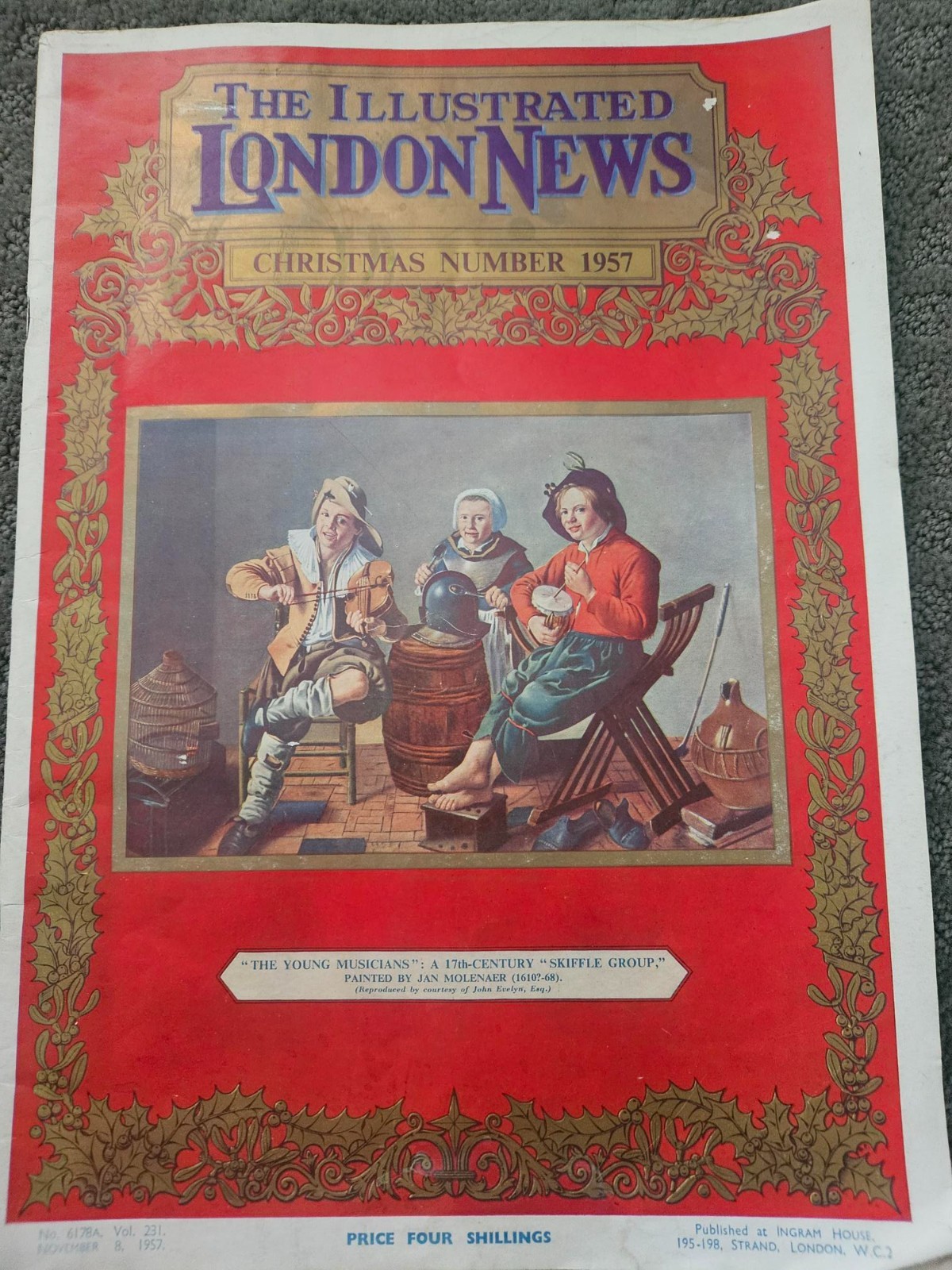 The Illustrated London News Christmas Number 1957 - London England Magazine