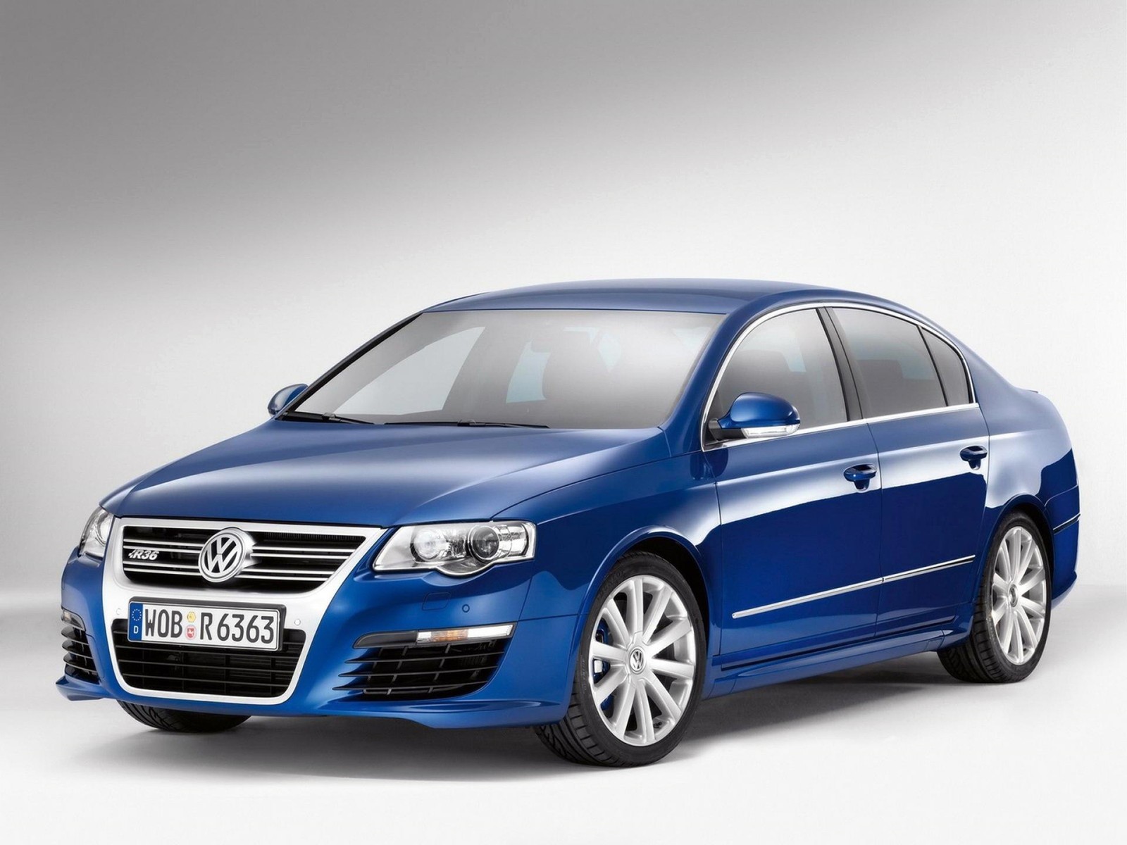 Cars 2008 volkswagen passat r36 blue car vehicle sport Art Print Poster 11x17