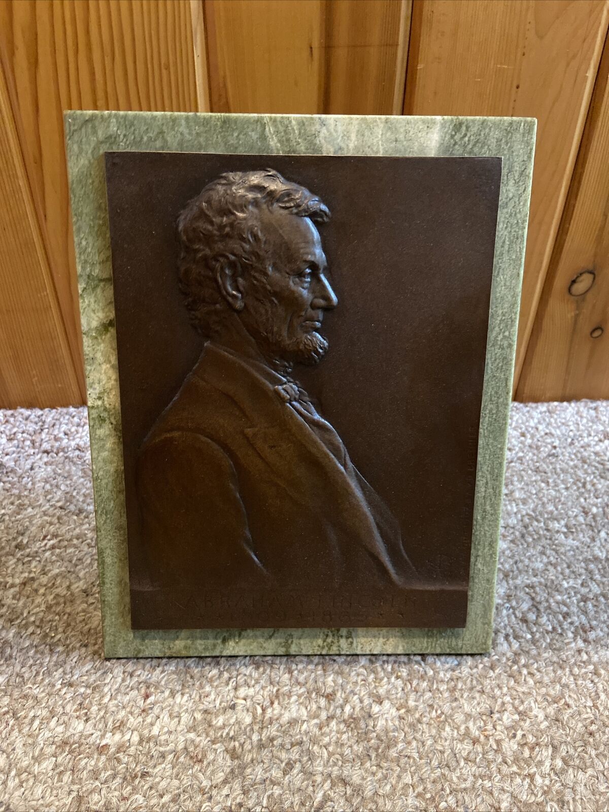 Victor David Brenner (1871-1924) Abraham Lincoln Bronze Plaque *VERY RARE*