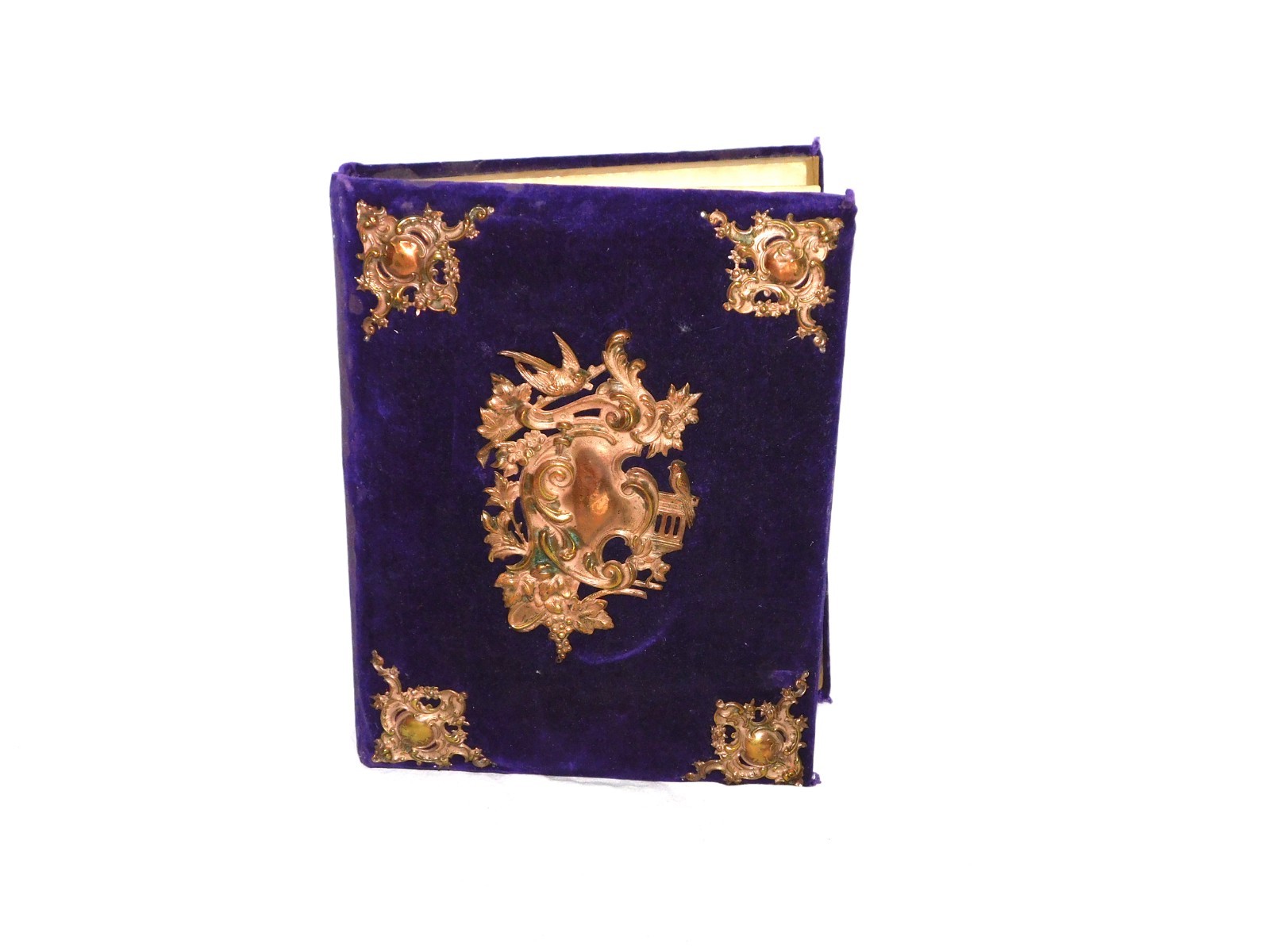 Antique Purple Velvet Cabinet Card CDV Photo Album With Hidden Compartment