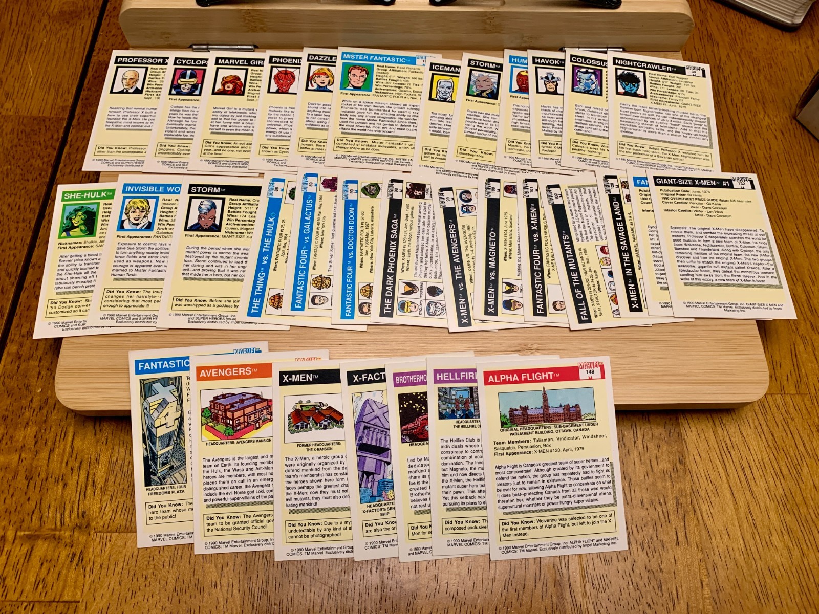1990 Impel Marvel Super Heroes Cards, 33 total