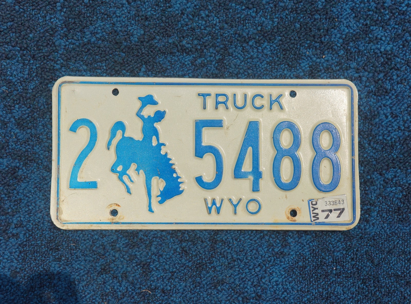 1977 Wyoming Truck License Plate 1977 Wyoming Truck License Plate