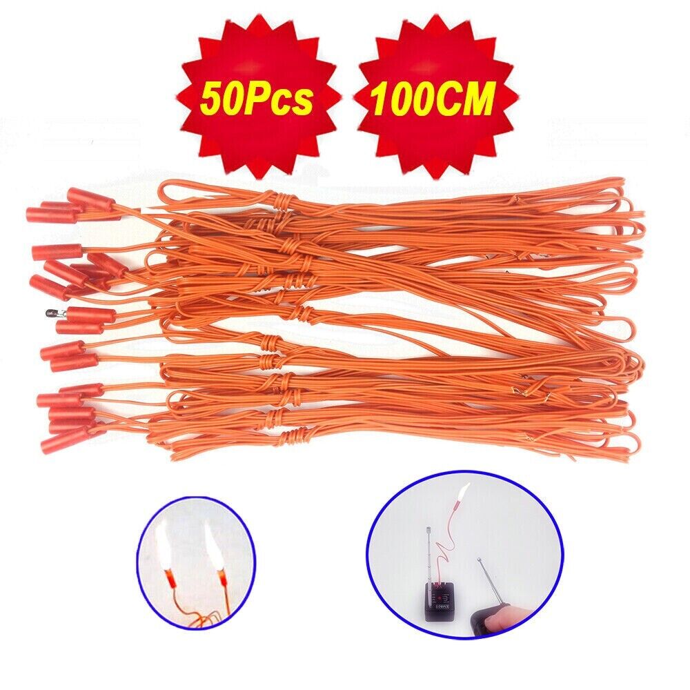 50 pcs 1M/39.37in Connecting Wire for Fireworks Firing System Igniter 100cm