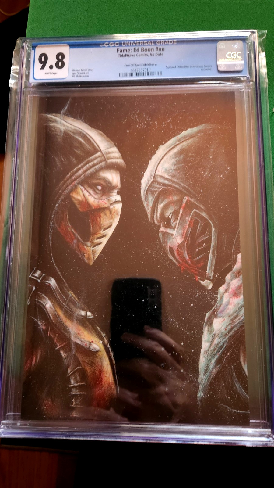 Fame: Ed Boon CGC 9.8 Wil Shrike Mortal Kombat Face Off Spot Foil Cover A Fame: Ed Boon CGC 9.8 Wil Shrike Mortal Kombat Face Off Spot Foil Cover A