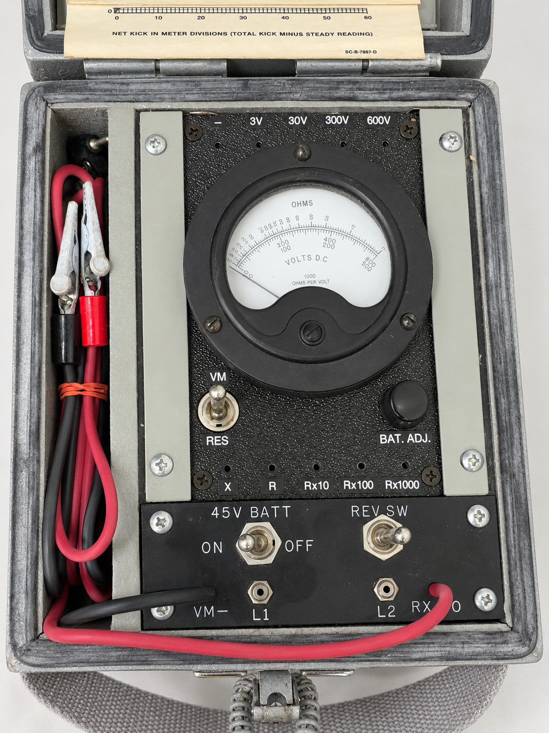 Vintage TS-26B/TSM Test Set Volt-Ohmmeter Military Signal Corps Apex Airtronics Vintage TS-26B/TSM Test Set Volt-Ohmmeter Military Signal Corps Apex Airtronics