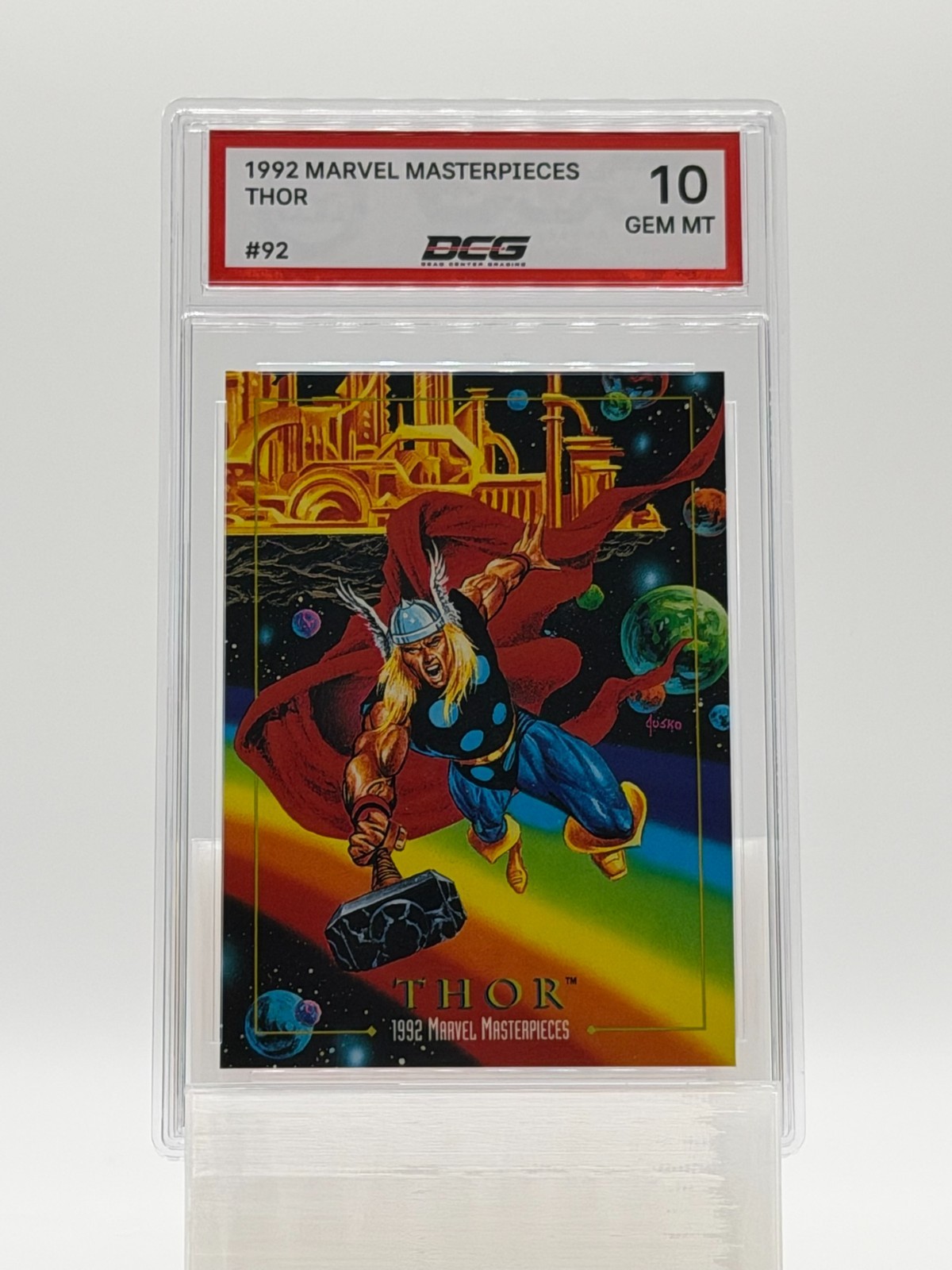 1992 Marvel Masterpieces THOR #92 Graded DCG 10 Gem Mint - RARE LOW POP 1992 Marvel Masterpieces THOR #92 Graded DCG 10 Gem Mint - RARE LOW POP