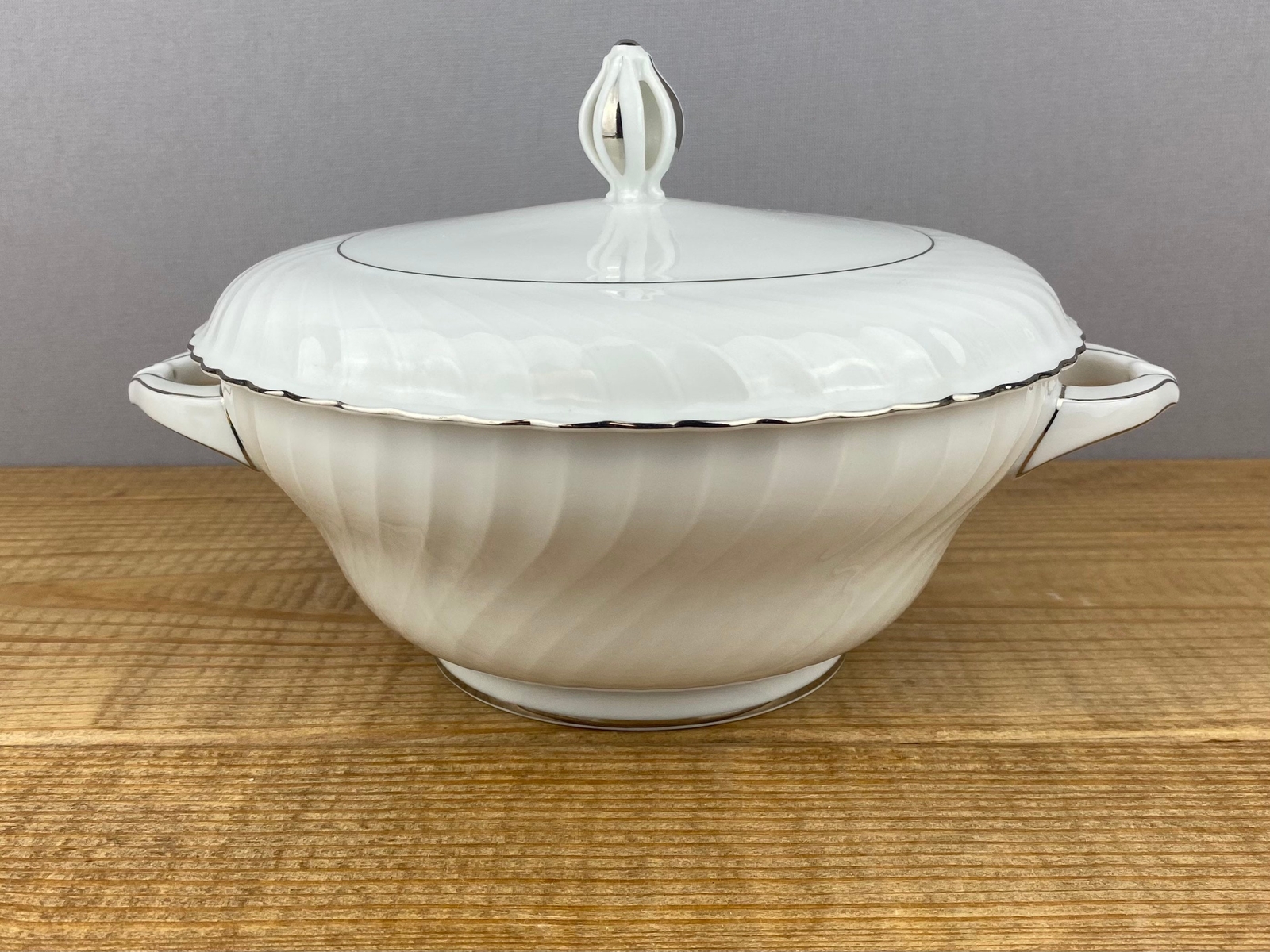 Royal Tettau Annette White Covered Serving Dish Vintage