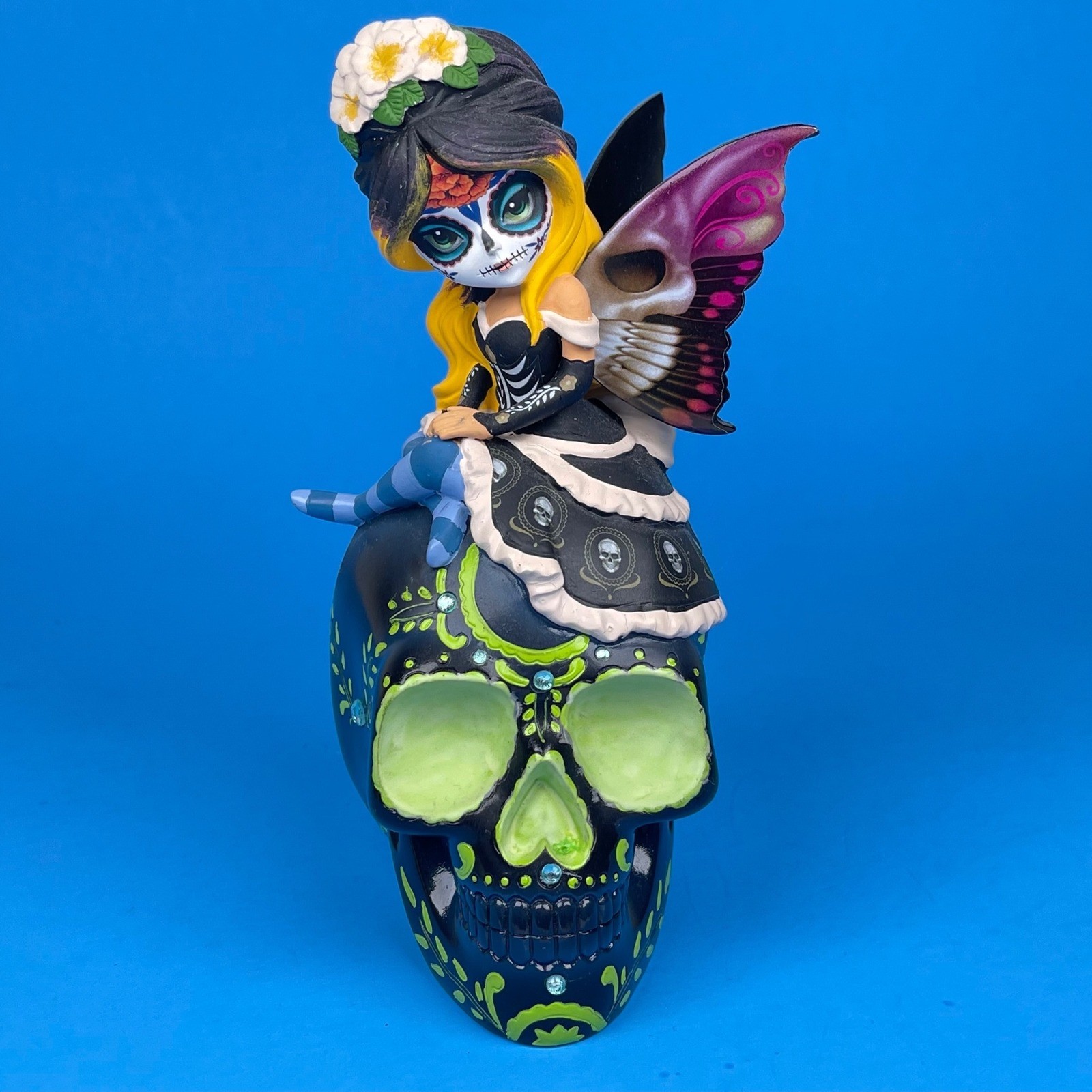 Jasmine Becket-Griffith Spirit of Elated Wonder Black Sugar Skull Fairy HC Glows