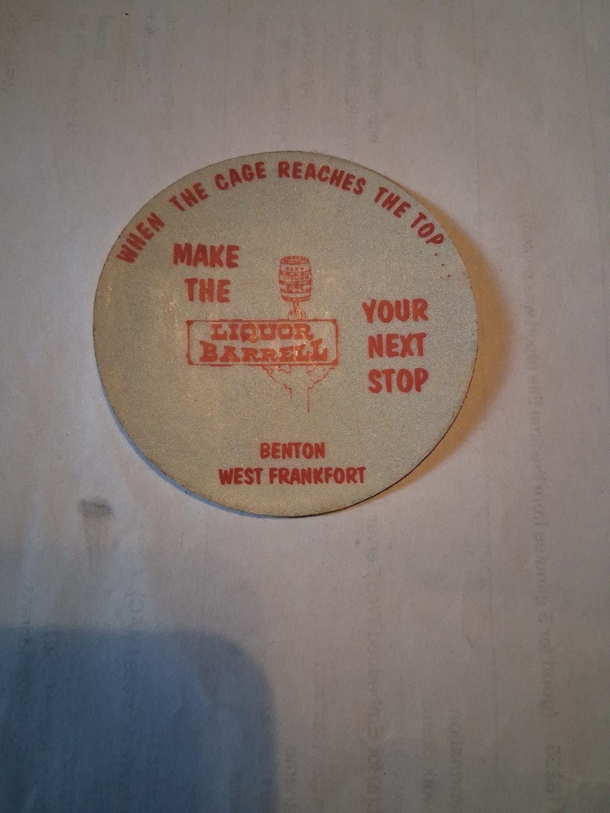 Vintage The Liquor Barrell Benton & West Frankfort IL Advertising Sticker Decal Vintage The Liquor Barrell Benton & West Frankfort IL Advertising Sticker Decal