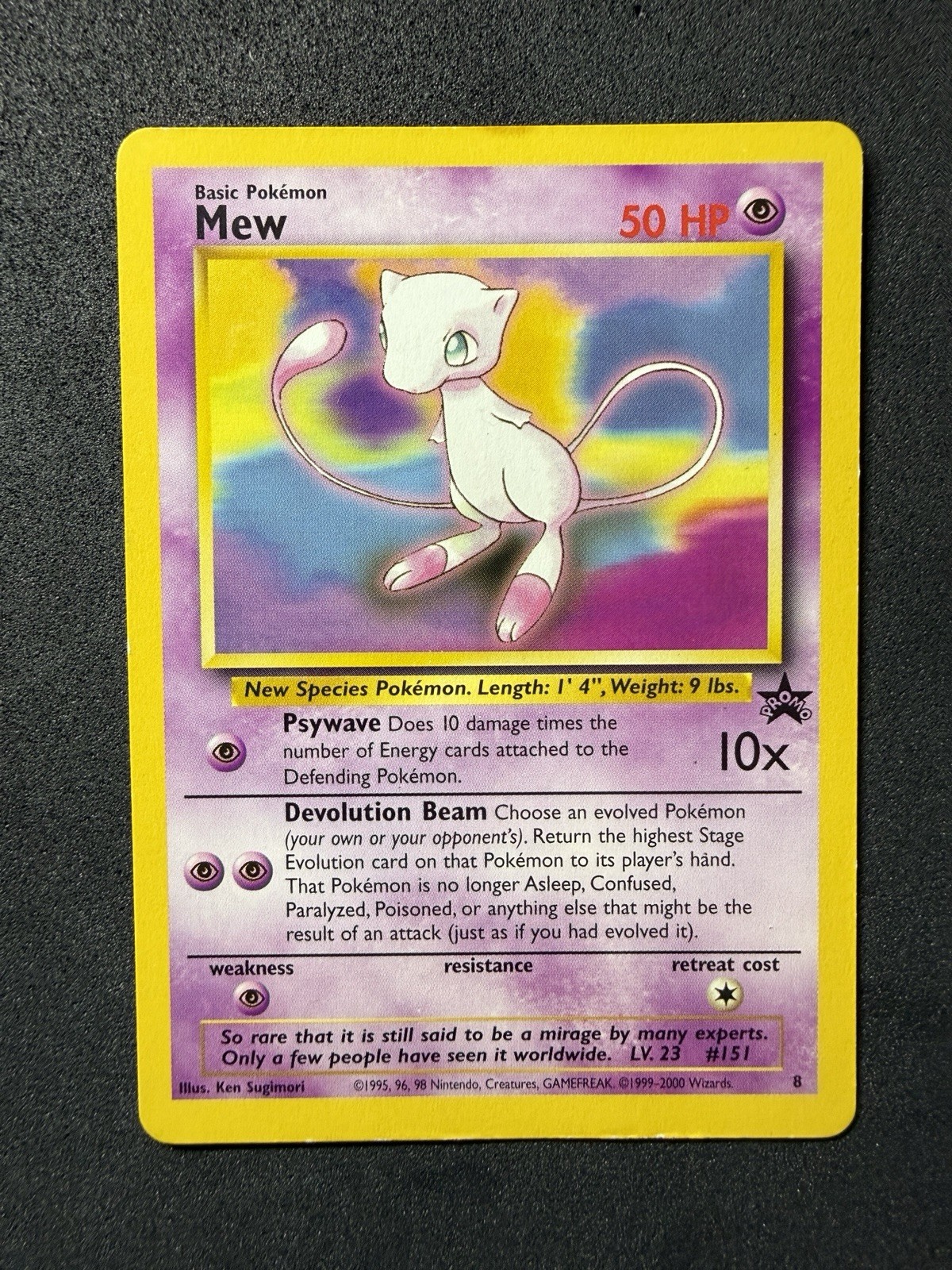 Pokemon Mew Black Star Promo #8 TCG WOTC 2000 Card MP