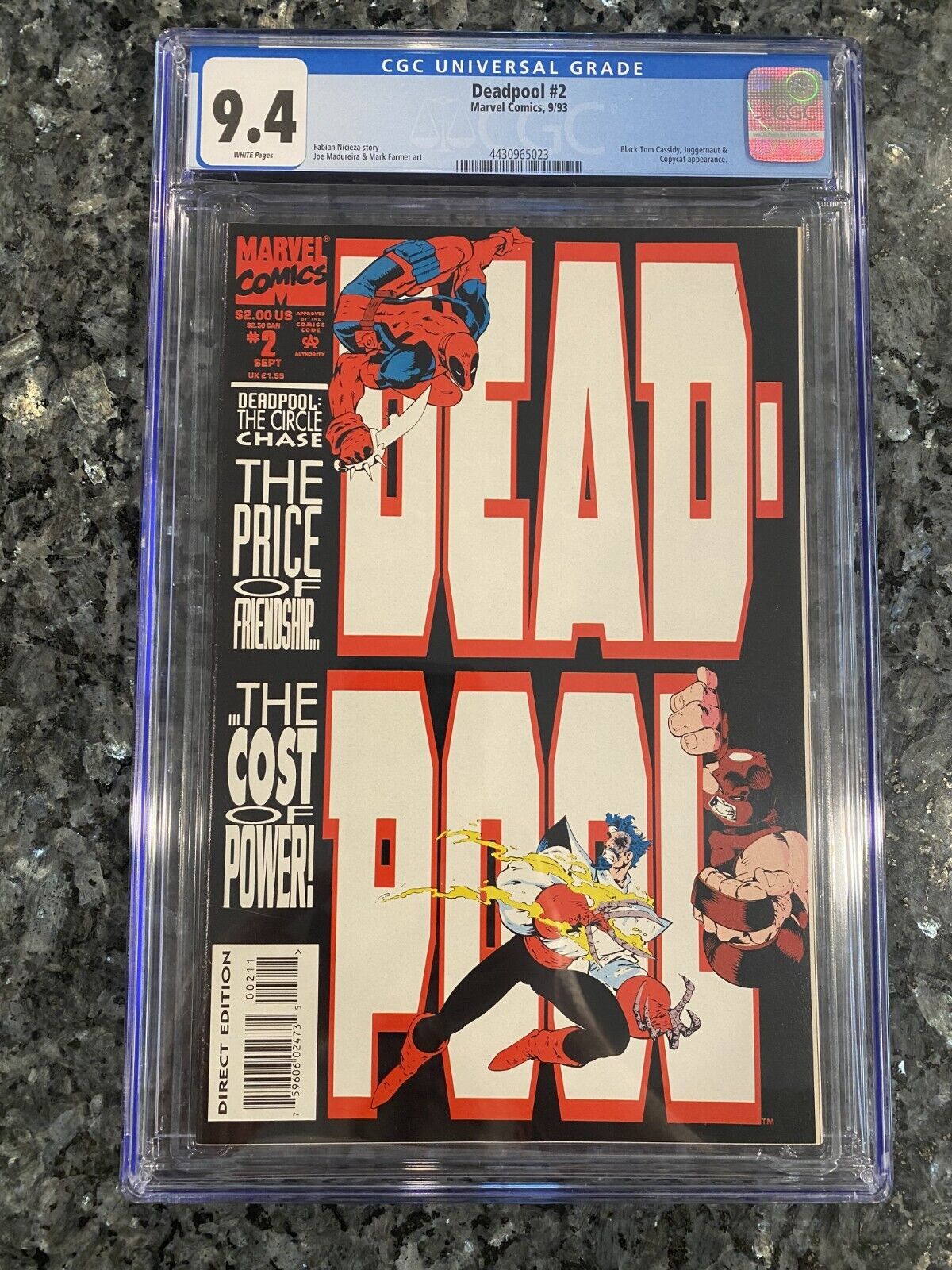High-Stakes Mayhem: Deadpool #2 - CGC 9.4 White Pages - Key Appearances