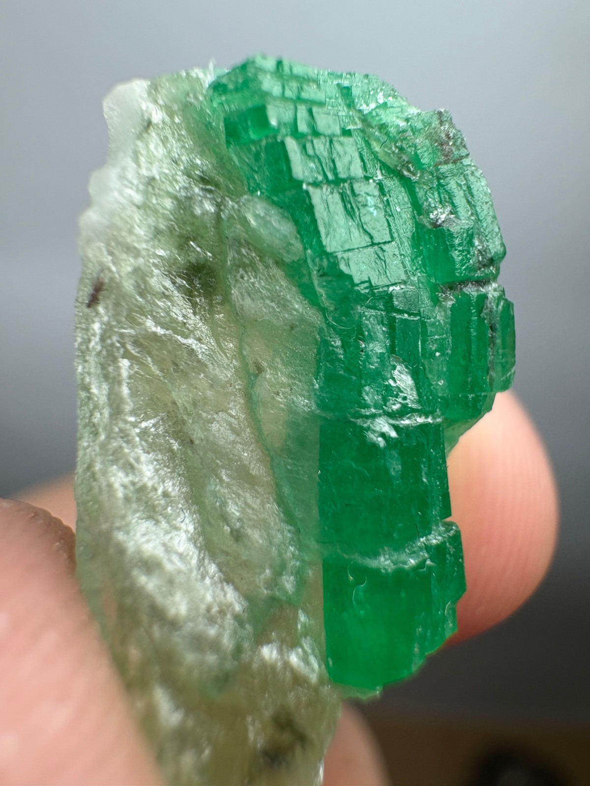 18 CT Top Green Emerald Crystal On Matrix From Swat @PAK