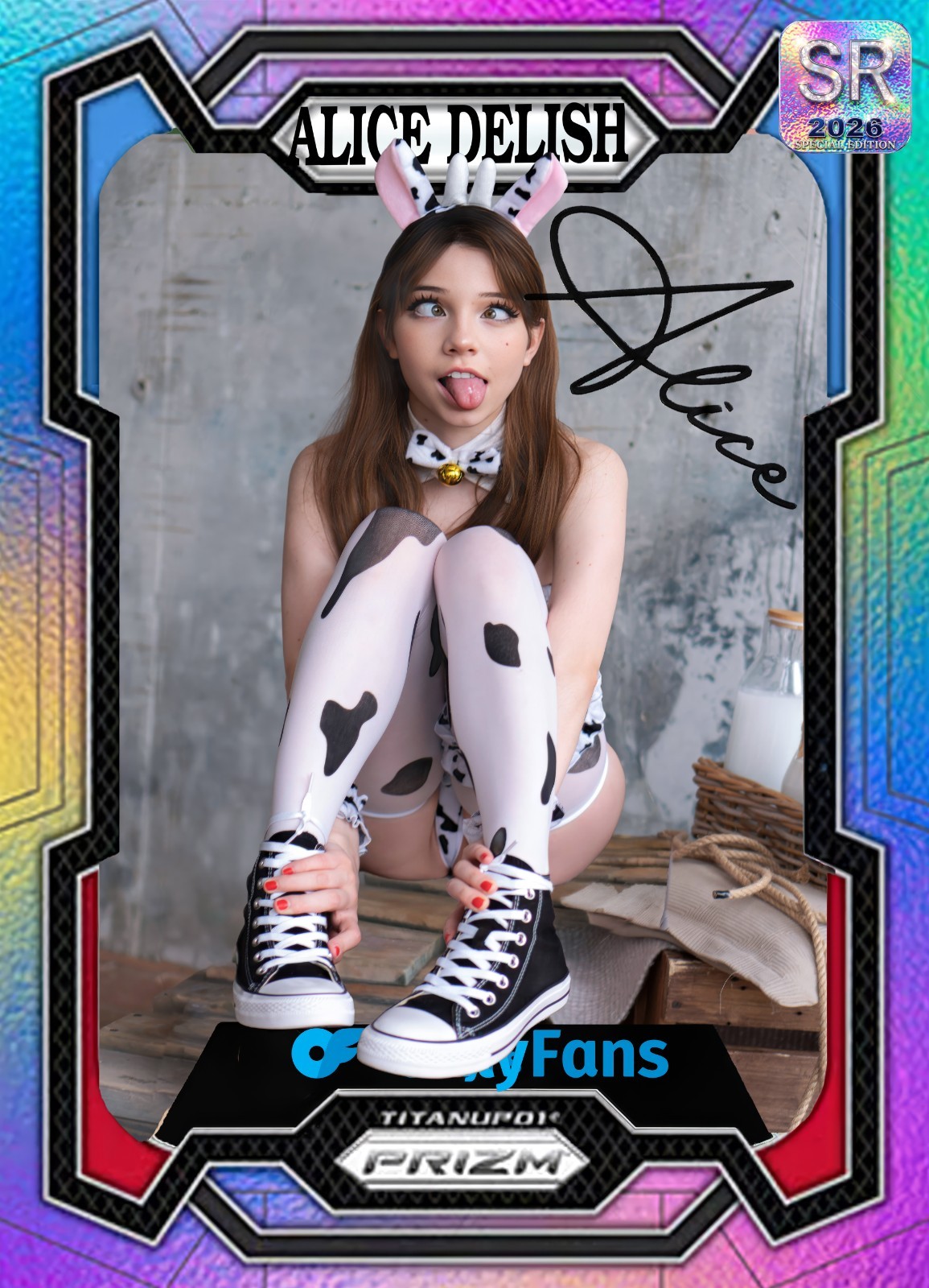 ALICE DELISH PORNSTAR TRADING CARD ADULT RARE SPECIAL EDITION  PINUP RC  RARE