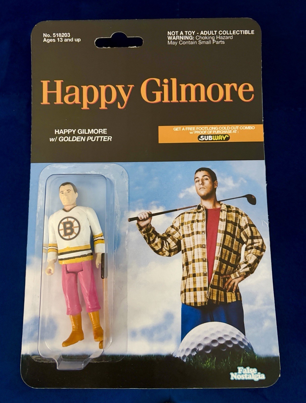 1/1 Happy Gilmore Adam Sandler Custom Action Figure MOC DKE Readful Things