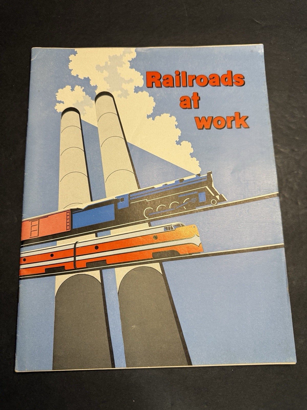 Vintage “Railroads At Work” Booklet 1954, Assn Of American Railroads, Very Good
