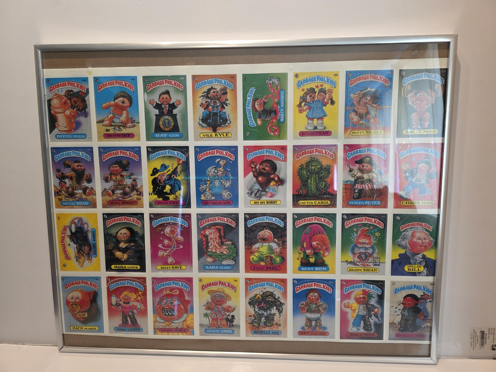 1985 Topps Garbage Pail Kids Uncut Sticker Sheet RARE Triple Die Cut Errors