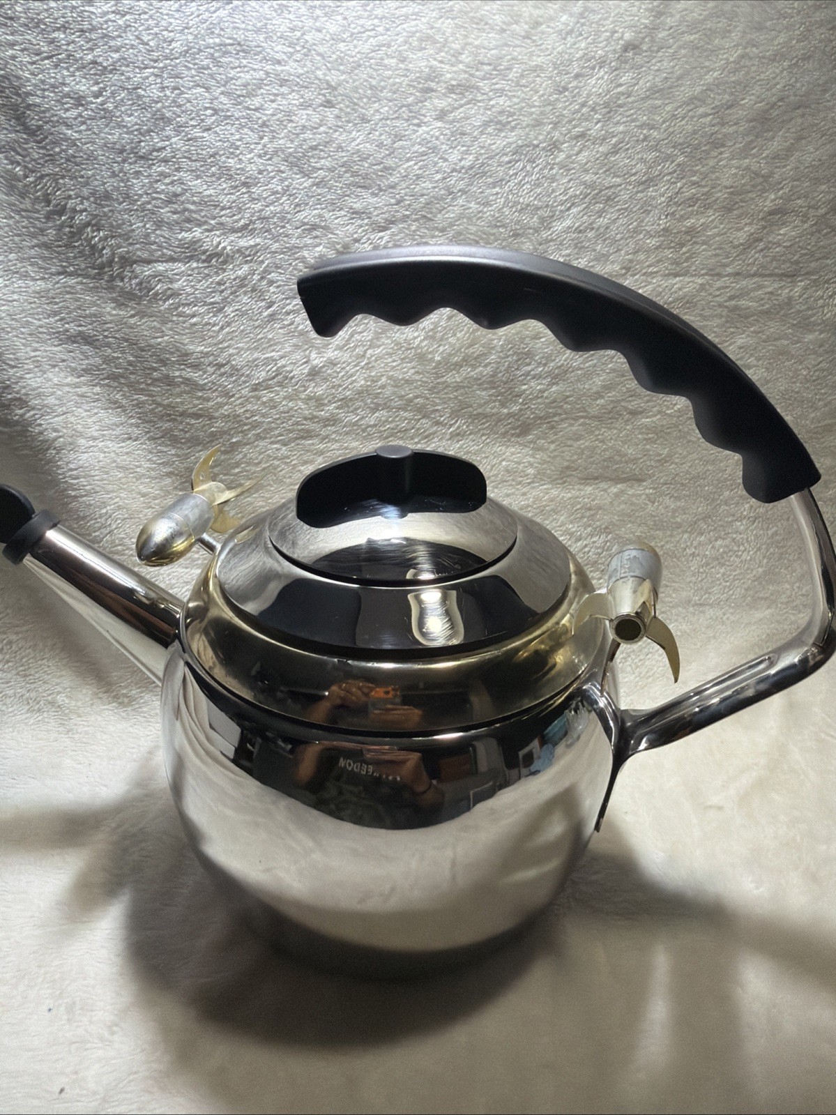 Kamenstein World Of Motion MKI Spinning Rocket Tea Kettle MCM Retro-Futurism Kamenstein World Of Motion MKI Spinning Rocket Tea Kettle MCM Retro-Futurism