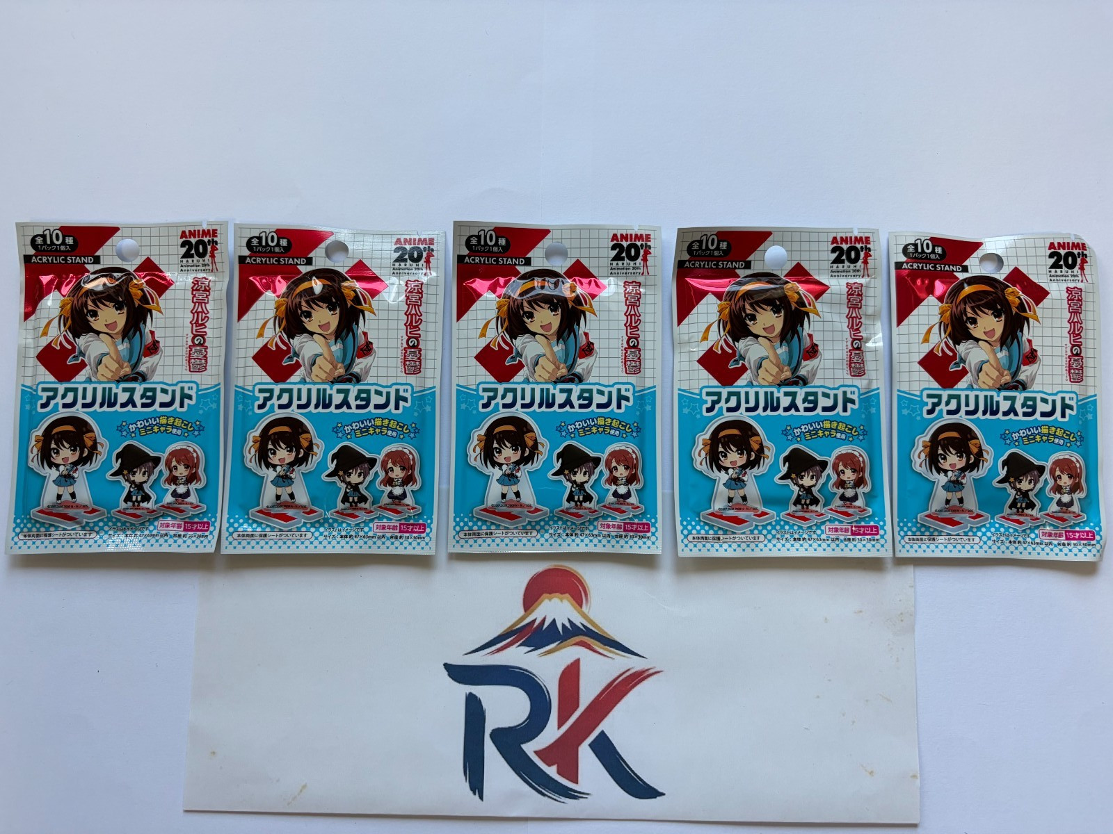 Haruhi Suzumiya Anime 20th Anniversary Mini Acrylic Stand Figure x5 Packs Japan
