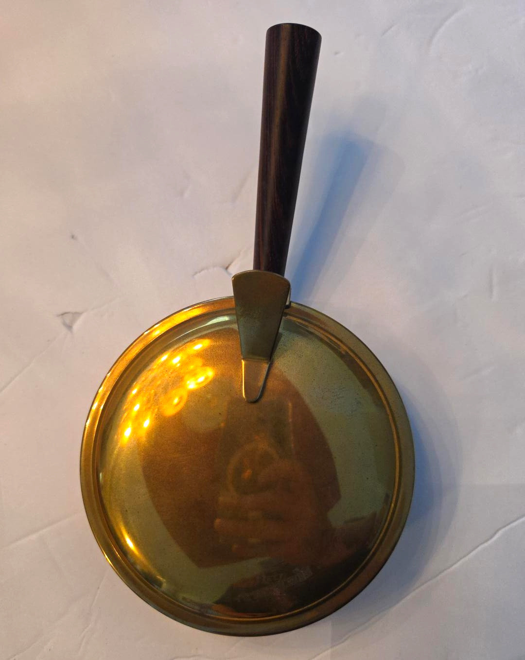 Vintage Peerage England Brass Silent Butler Crumb Catcher Wood Handle MCM