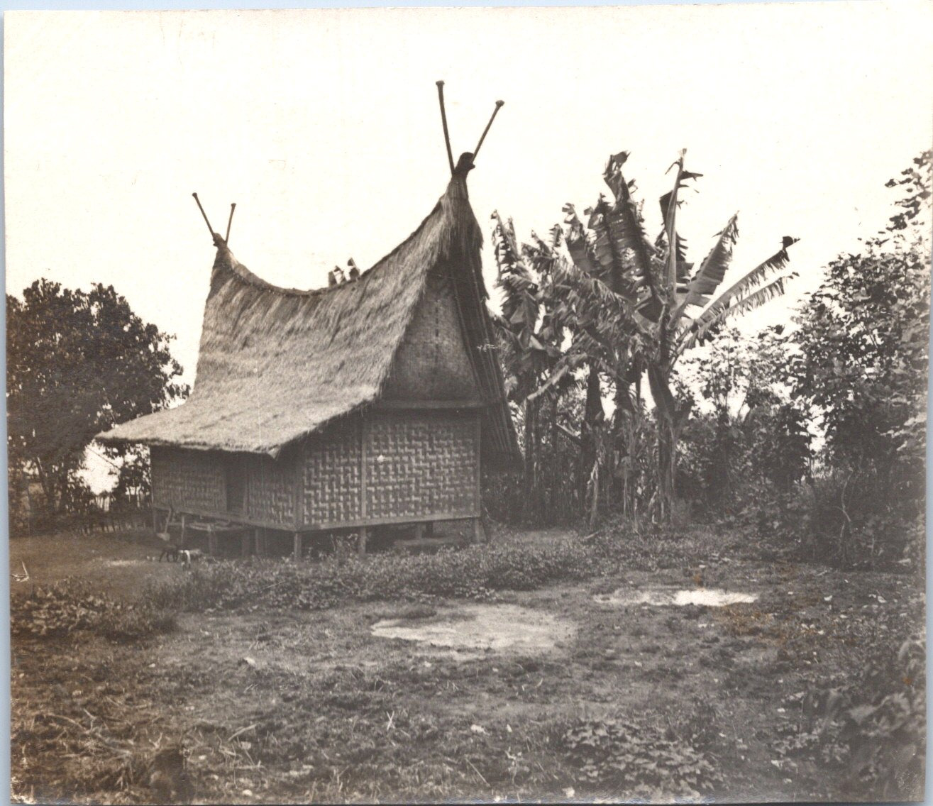 Indonesia, Java, Typical House, Vintage Print, ca.1900 Vintage Print 