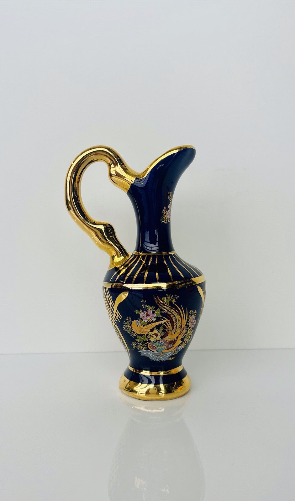 Highly Sought After Seckin Limoges Carafe Pitcher With A Beautiful Nature Scene