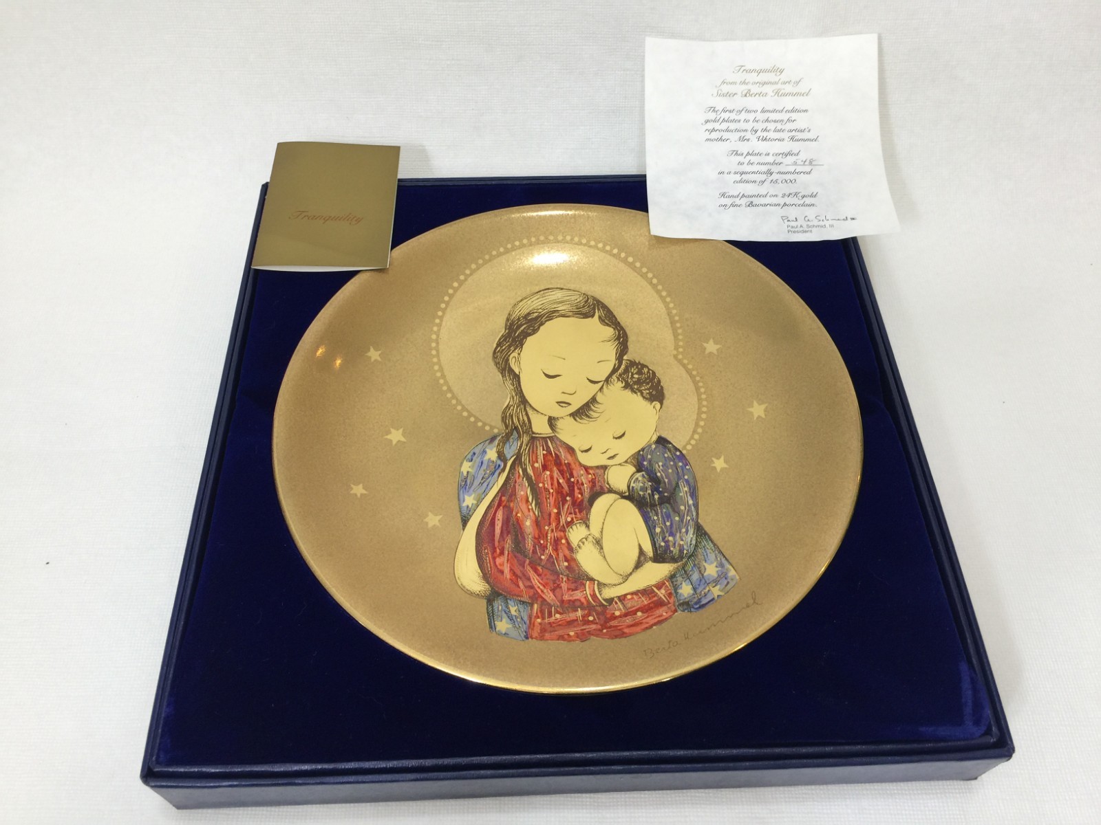 Schmid Tranquility by Sister Berta Hummel Plate w/Original Box & COA, 9 3/4\
