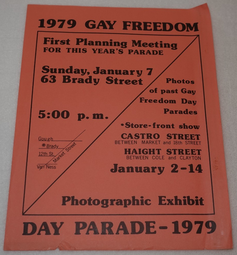 1979 Gay Freedom Day Parade San Francisco 1st Planning Meeting Original Flyer