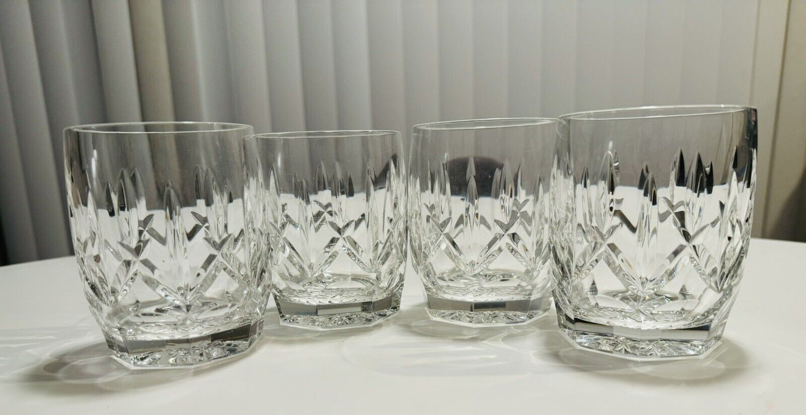 (4)Waterford Crystal Westhampton Seahorse Double Old Fashioned Glasses STUNNING
