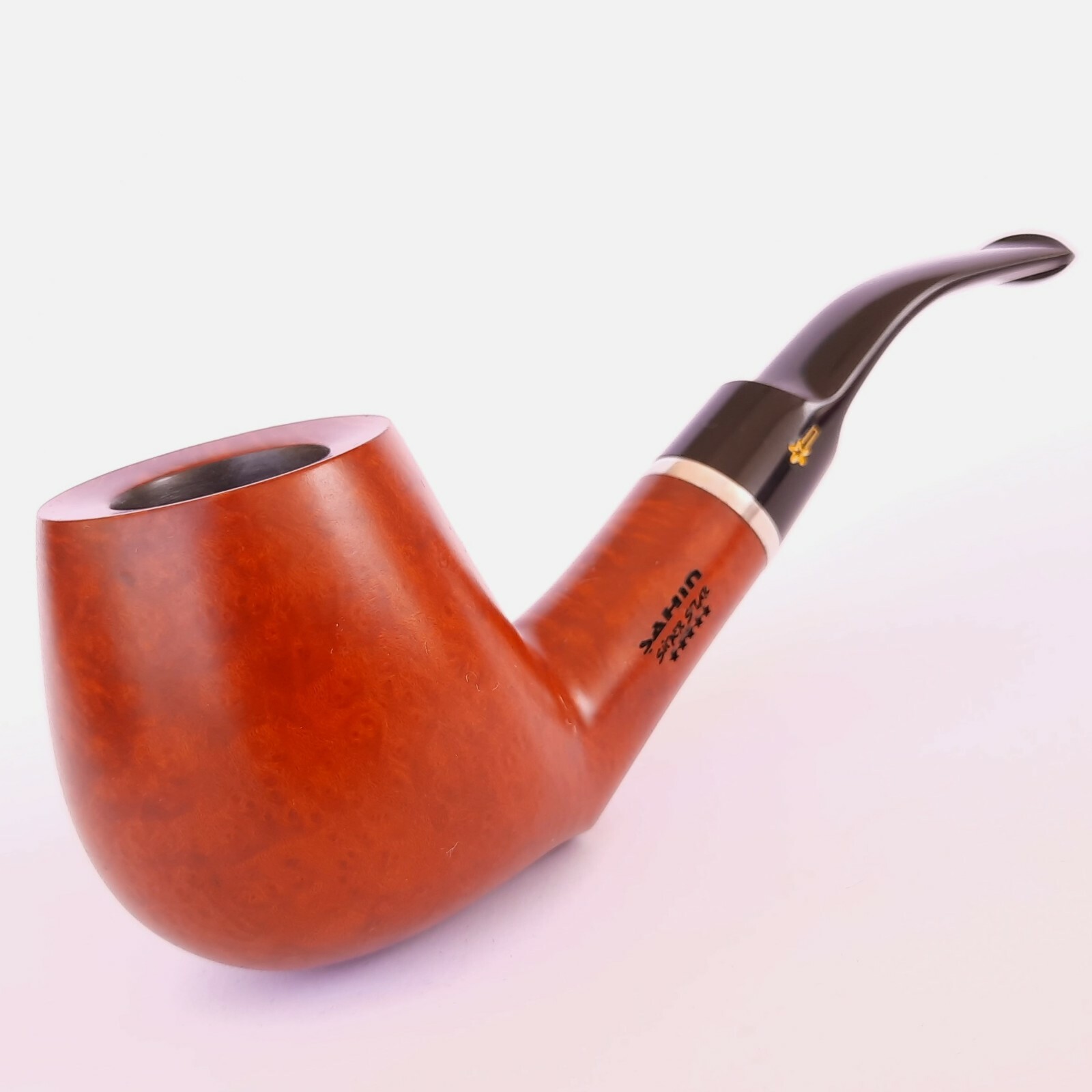 Bent Apple Briar Smoking Tobacco Pipes Turkish Sahin Tobacciana Pipa 9MM SU16
