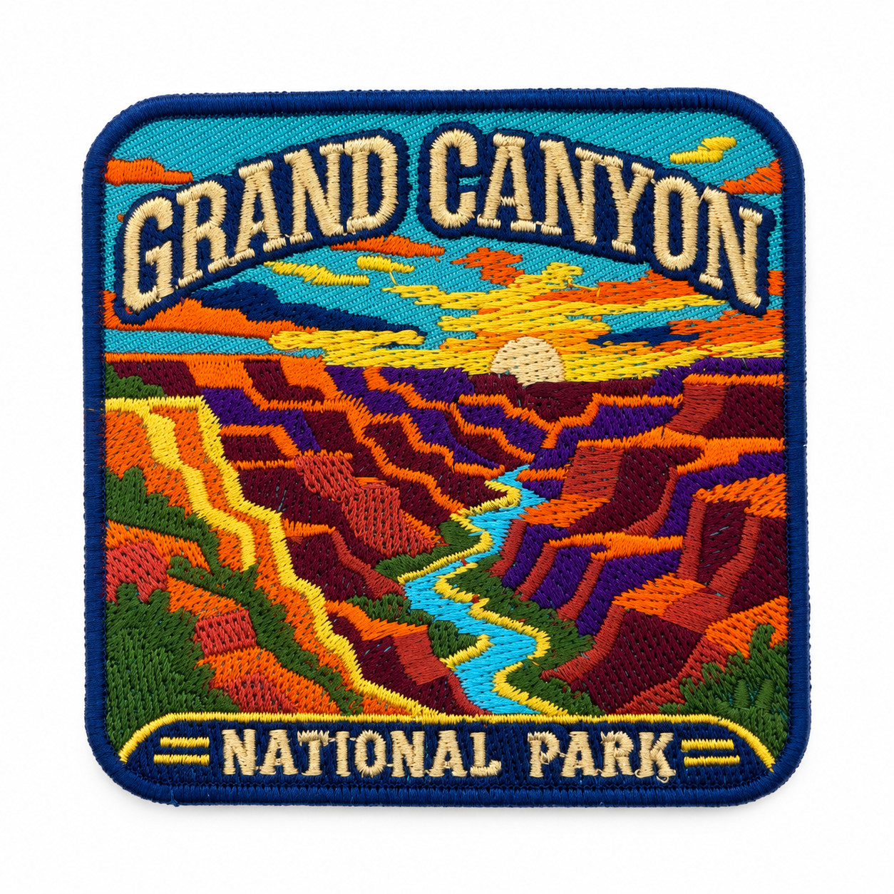 Grand Canyon Patch National Park Embroidered Iron-On Souvenir Badge 3 Inch