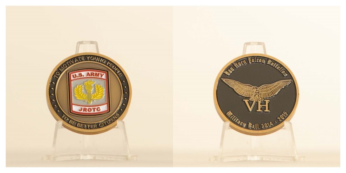 US Army Van Horn Falcon Battalion Military Ball 2014-2015 Challenge Coin  7D