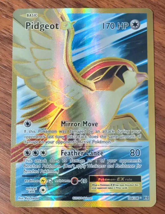Pidgeot EX 104/108 Evolutions Full Art Holo 2016 NM Pokemon TCG