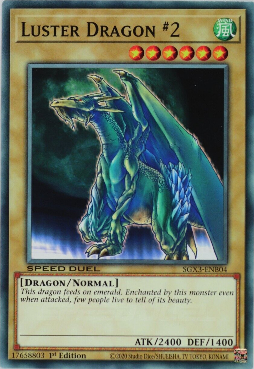 YuGiOh Luster Dragon #2 SGX3-ENB04 Common 1st Edition