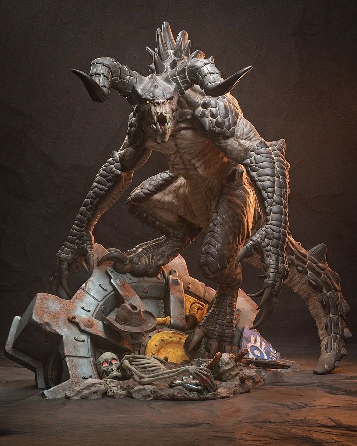 Deathclaw Resin Sculpture Statue Model Kit Unpainted/Unassembled