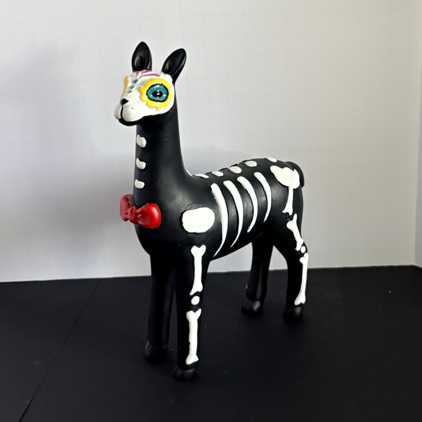 Dia De Los Muertos Skeleton Llama Figurine Day of the Dead Halloween Decor 7