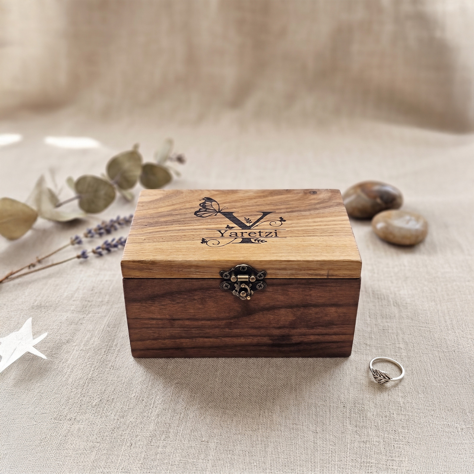 Personalized Wooden Keepsake Box Custom Engraved Monogram Walnut Ash Jewelry Gif Personalized Wooden Keepsake Box Custom Engraved Monogram Walnut Ash Jewelry Gif