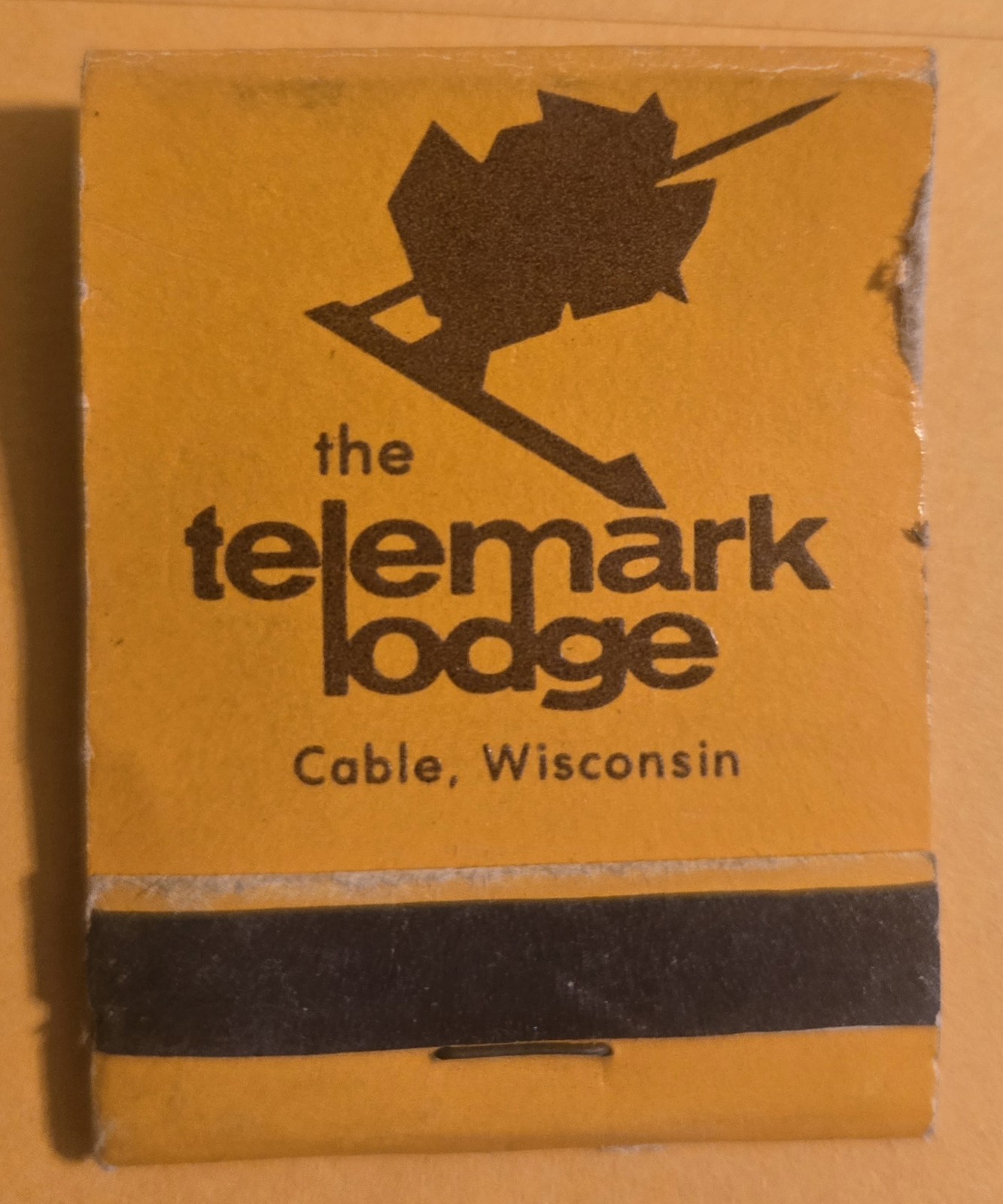 The Telemark Lodge Skiing Cable Wisconsin WI Vtg Unused Matchbook AS IS W1