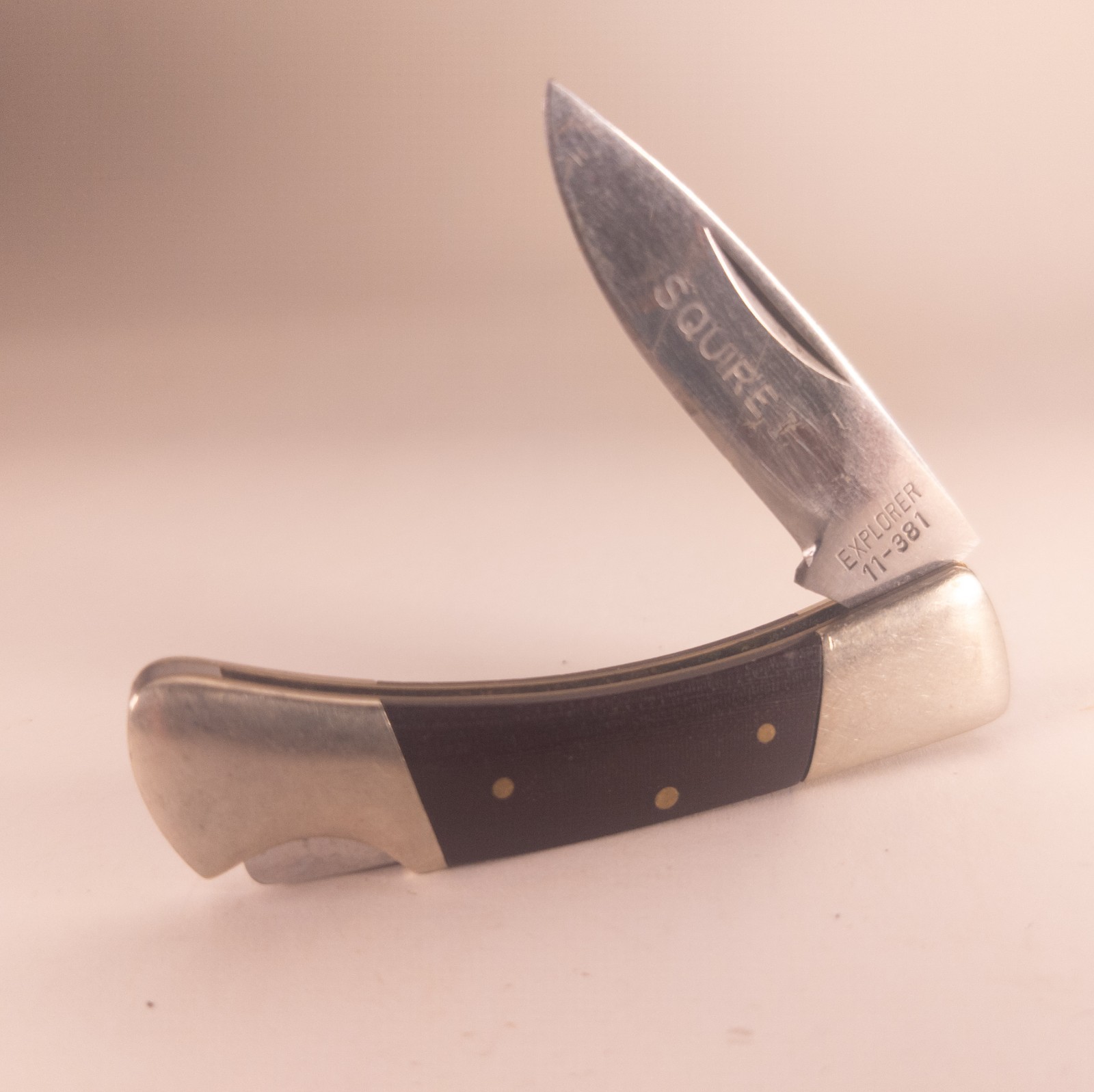 Vintage Explorer Squire I 11-381 Lockback Folding Knife 440 Stainless Japan