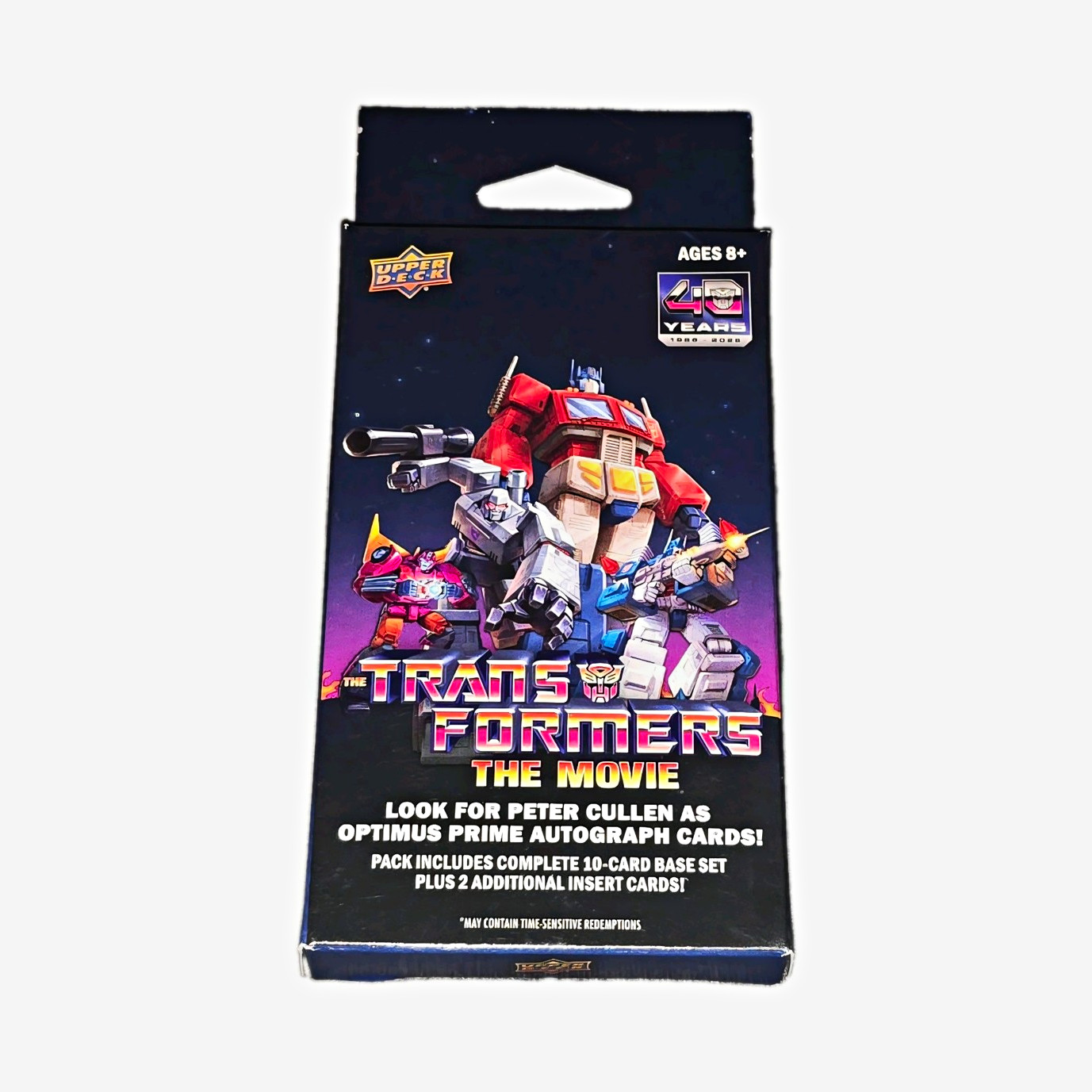 Upper Deck Transformers The Movie 40th Anniversary 1 Pack/12 Cards, Set of 10++ Upper Deck Transformers The Movie 40th Anniversary 1 Pack/12 Cards, Set of 10++