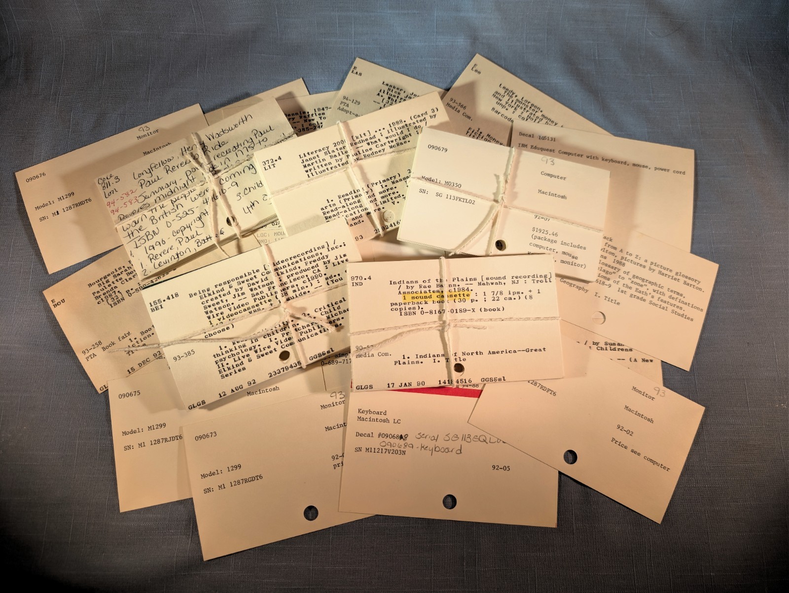 Lot of 50 Vintage Library Catalog Cards Authentic Library Ephemera Junk Journal