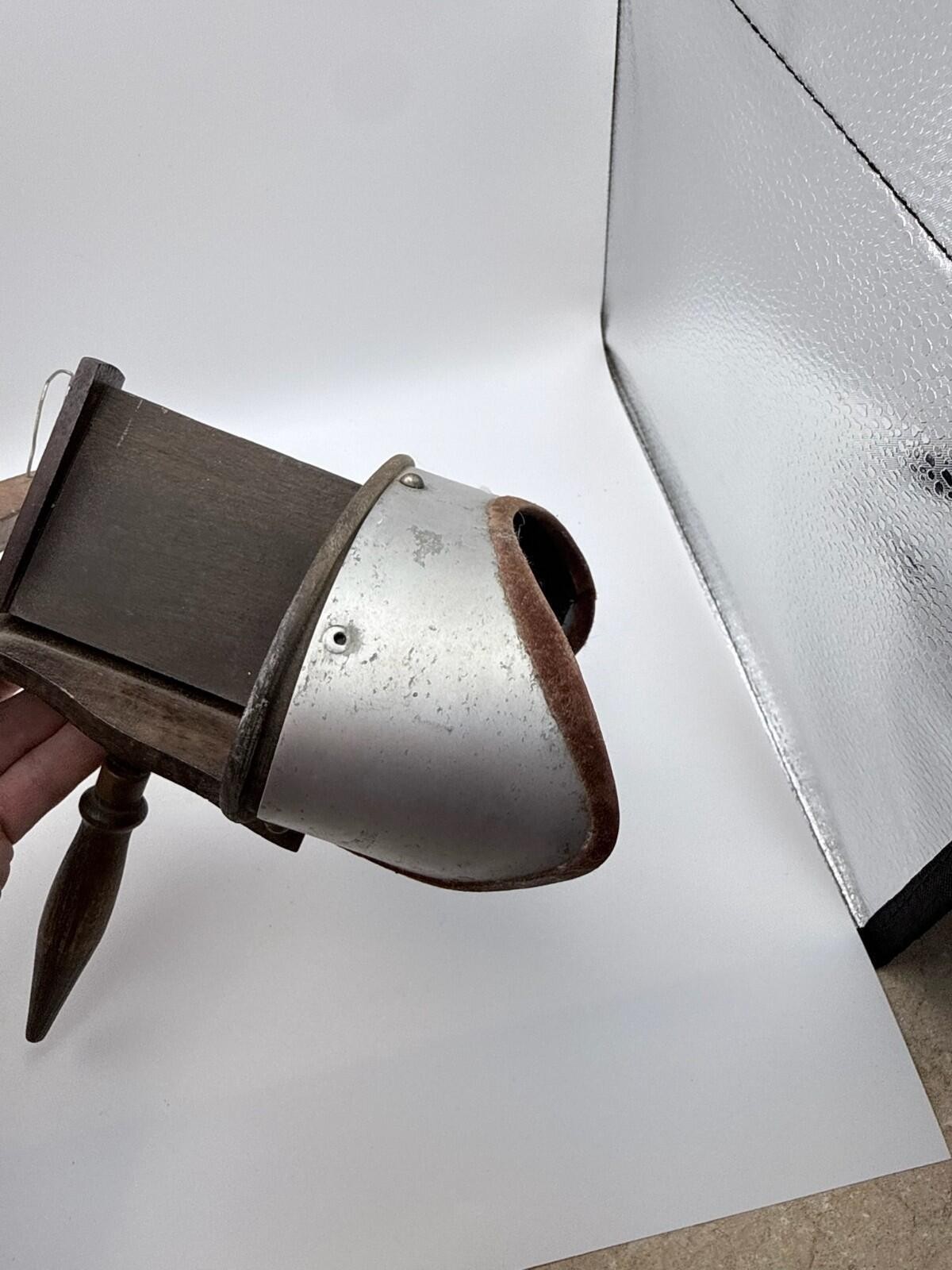 Antique 1904 Stereoscope Viewer w/ 39 Stereo Cards Wood Keystone Underwood Era
