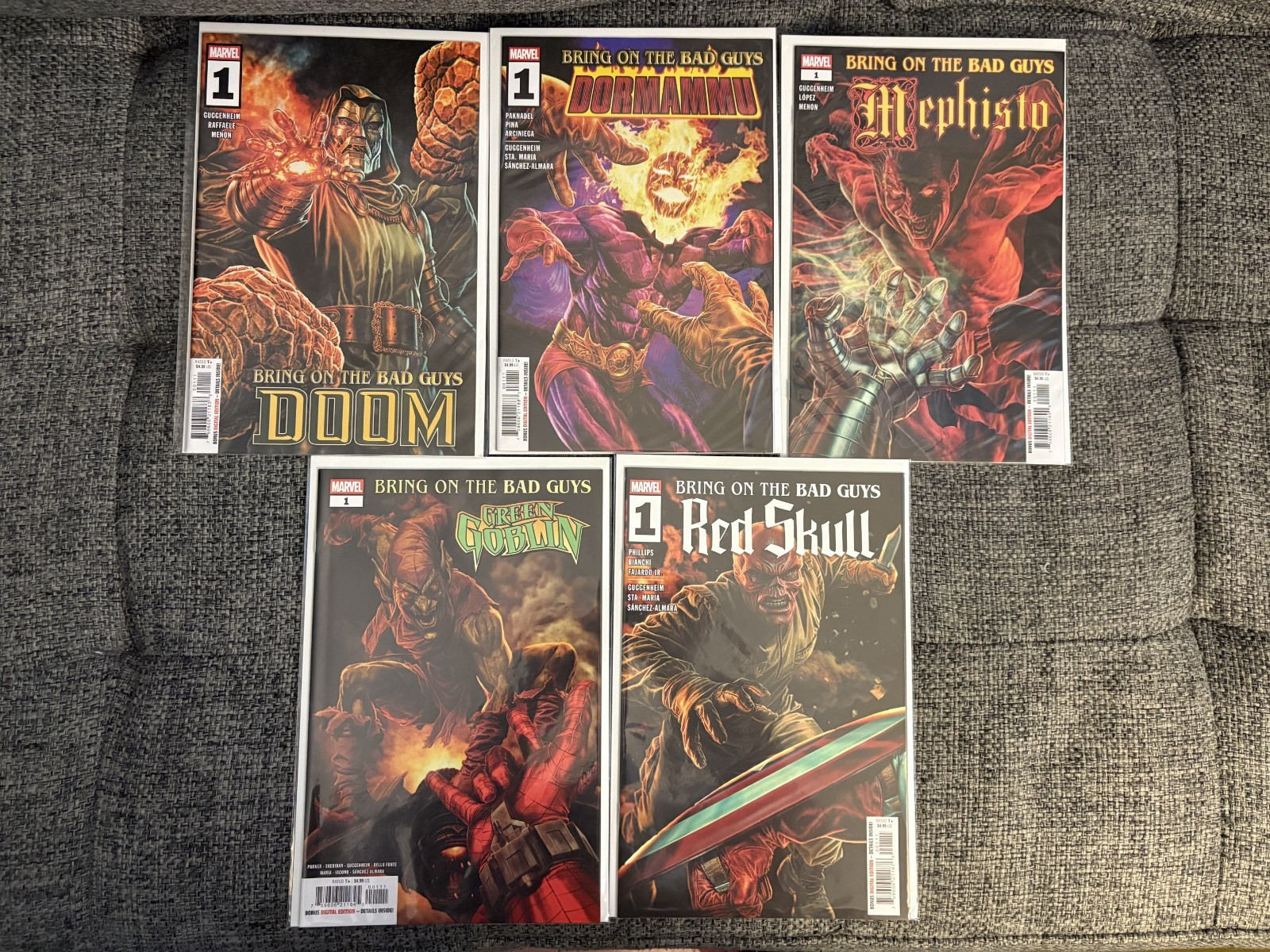 BRING ON THE BAD GUYS ONE-SHOTS - SET OF 5- LEE BERMEJO COVERS Marvel comics