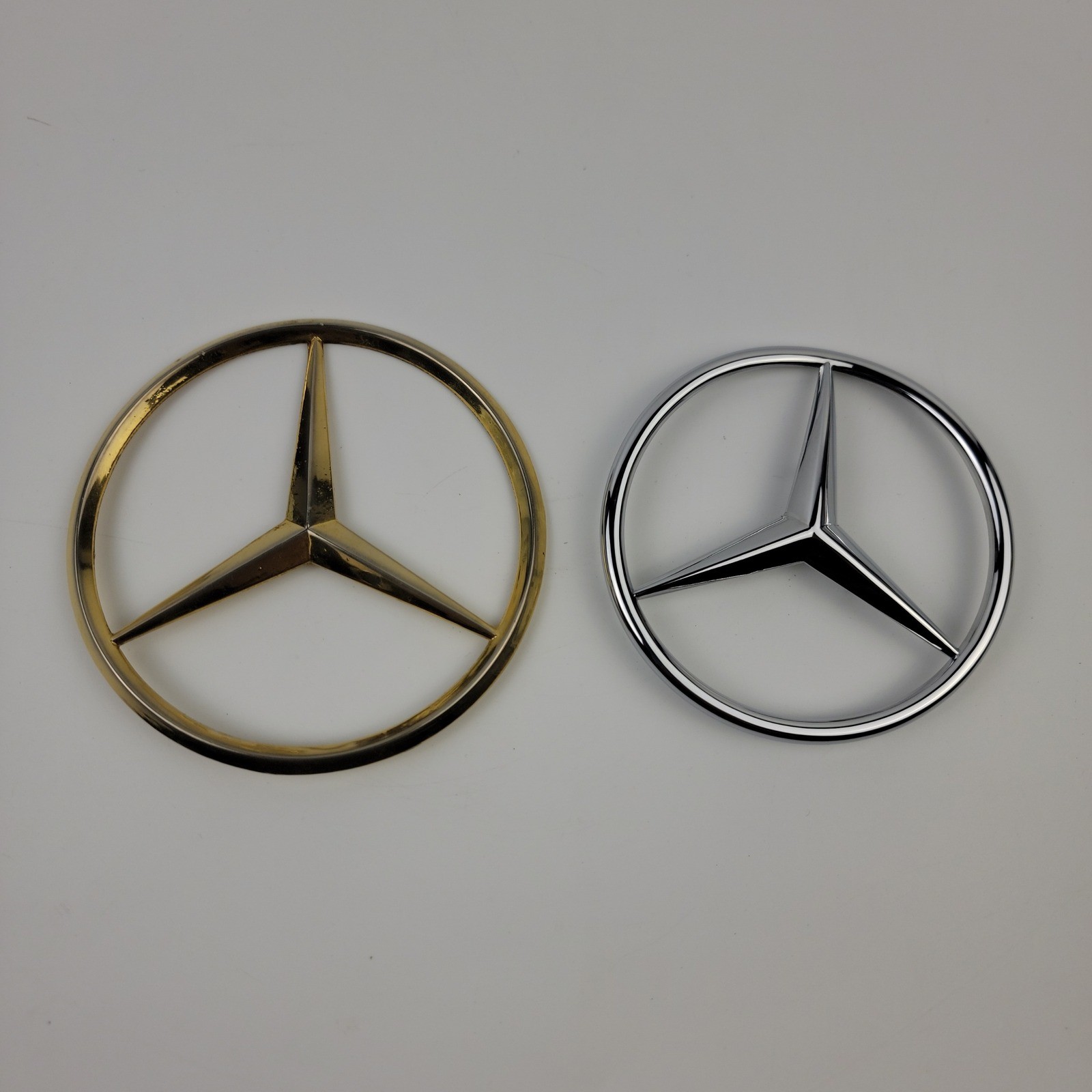 Mercedes Benz Trunk Star Emblems Gold and Silver 3.5