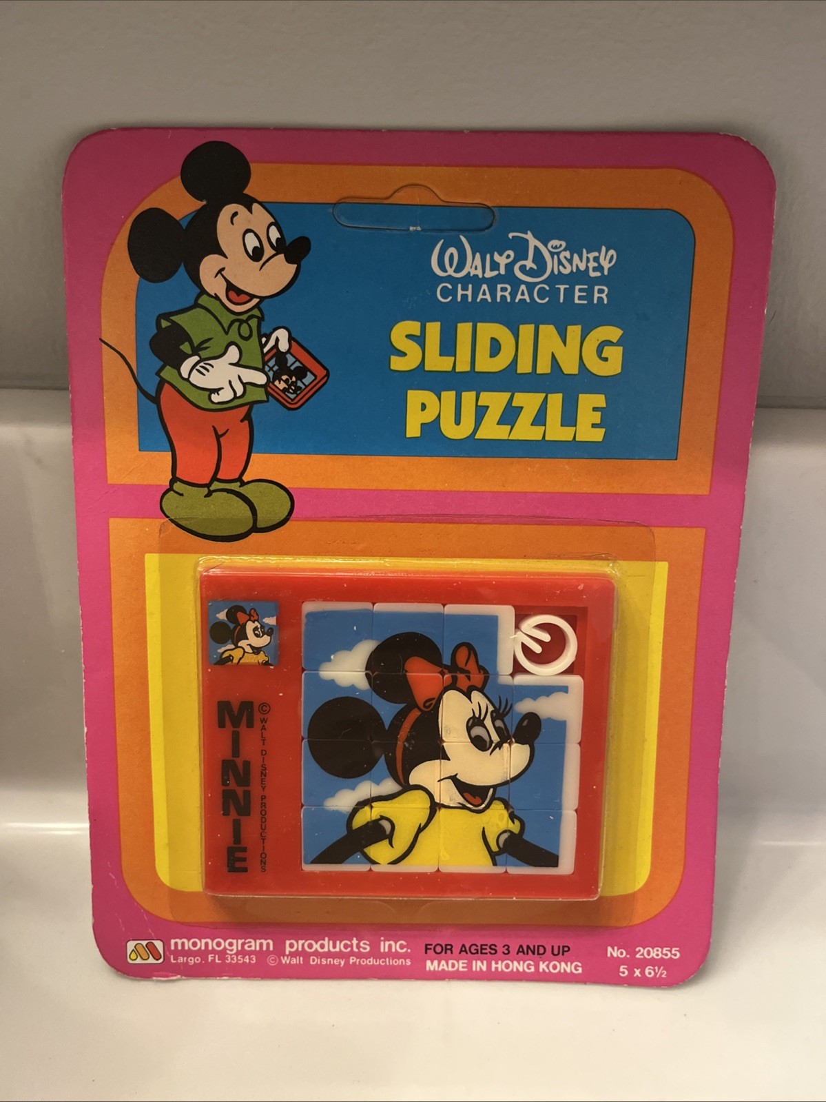 NEW SEALED VINTAGE 1970'S MINNIE MOUSE SLIDING TILE PUZZLE WALT DISNEY