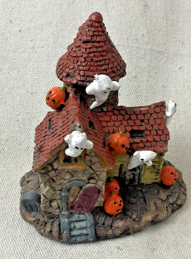 Vintage K's Collection Resin Figurine Halloween Haunted House Ghosts & Pumpkins Vintage K's Collection Resin Figurine Halloween Haunted House Ghosts & Pumpkins