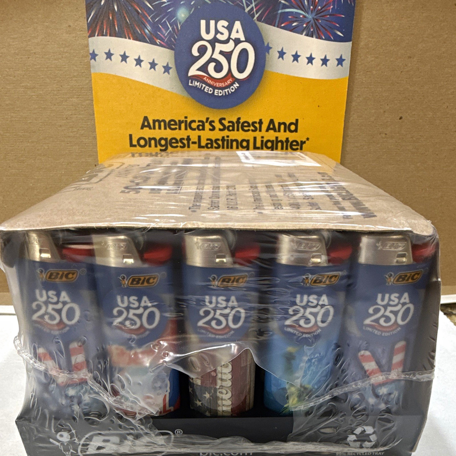 BIC USA 250 Limited Edition Lighters 50 Count Tray 50-Pack