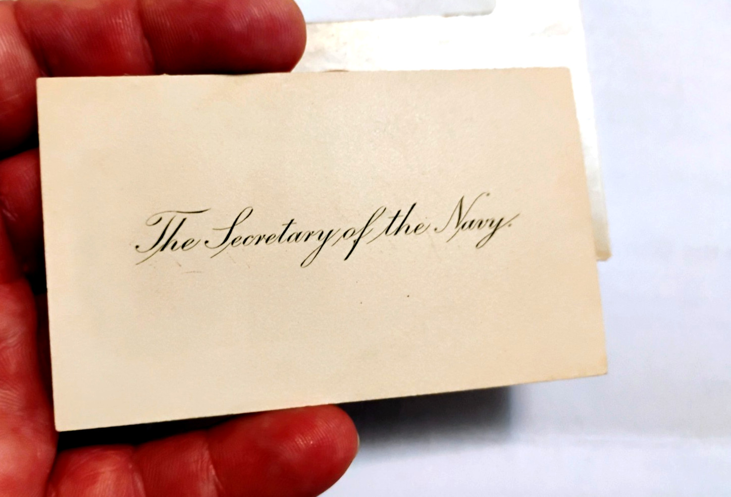 SIGNED 1899 Calling Card SECRETARY Of The NAVY JOHN D. LONG Spanish American War